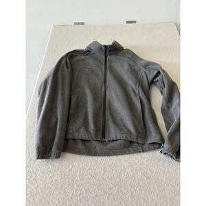 Columbia Jacket Womens XL Gray Full Zip Fleece Stand Collar Pockets Warm